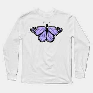Purple Butterfly Long Sleeve T-Shirt